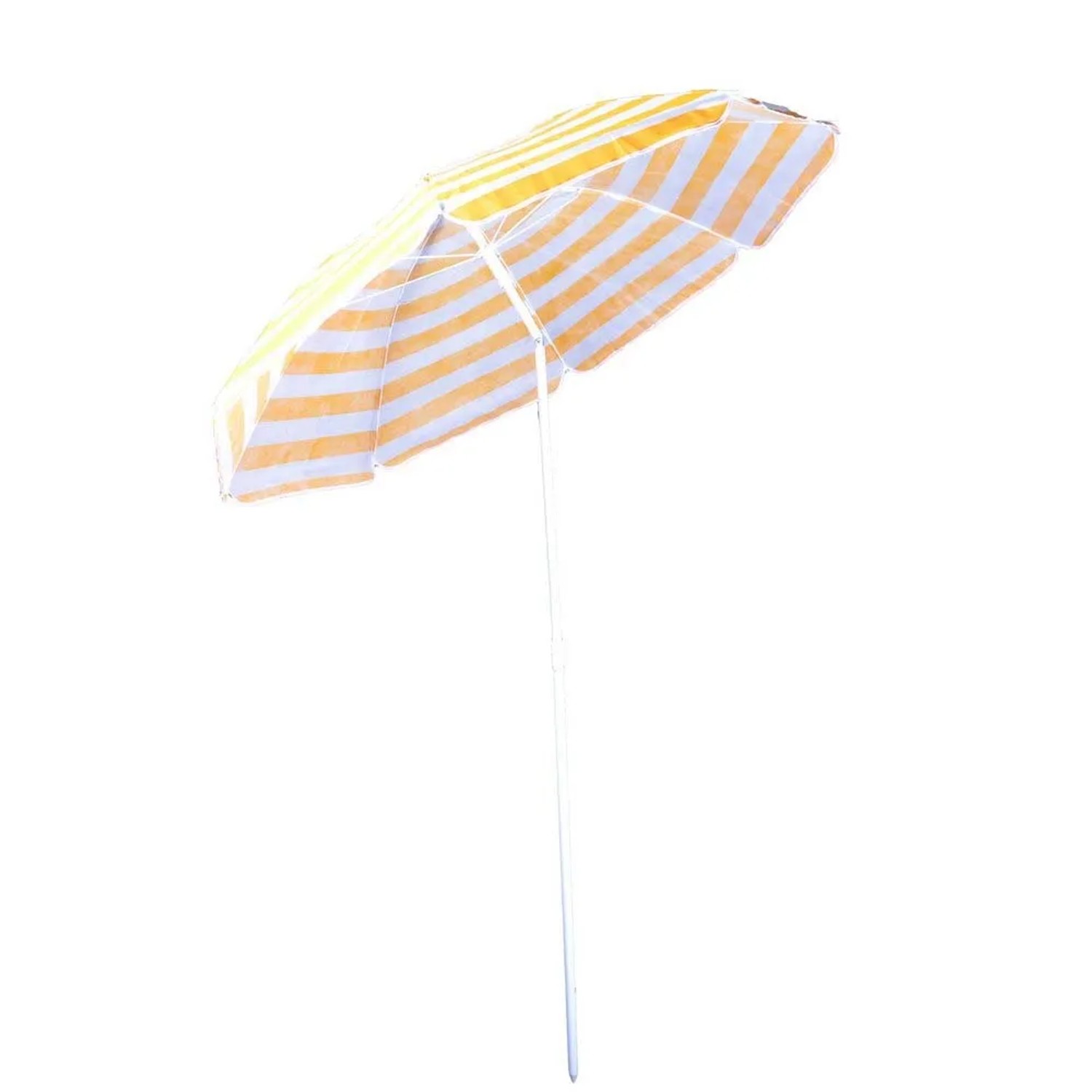 Parasol t.b.t. w żółto-białe paski na plażę lub do ogrodu.