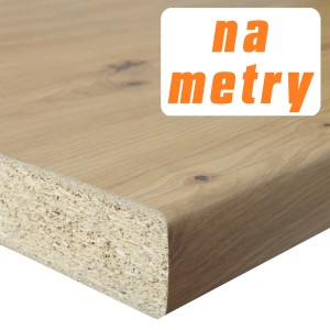 Blat kuchenny drewniany, widok krawędzi.