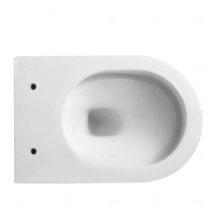 Miska wisząca WC t.b.t. w kolorze białym, widok z góry.