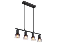 Globo Lampa wisząca SATELLA 4x14 25W czarny mat