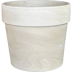 Donica Calima w kolorze granitu, 31 cm, wykonana z terakoty do użytku wewnątrz i na zewnątrz.