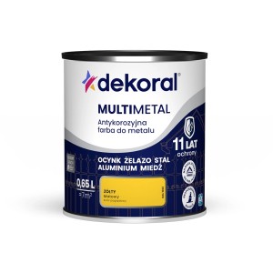 Dekoral Multimetal farba antykorozyjna, żółta, puszka 0,65L.
