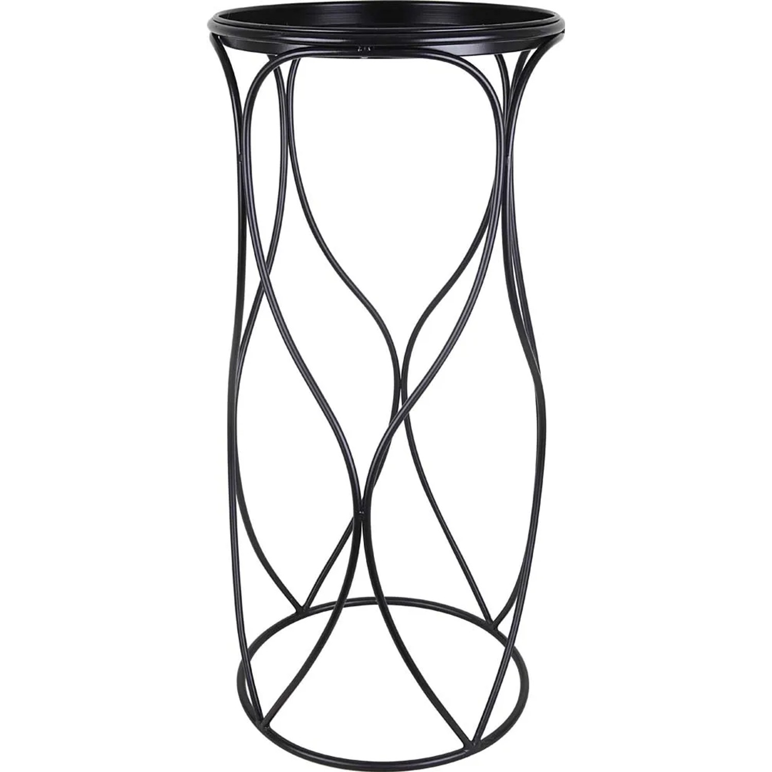Kwietnik Twister L metal czarny - wys. 71 cm