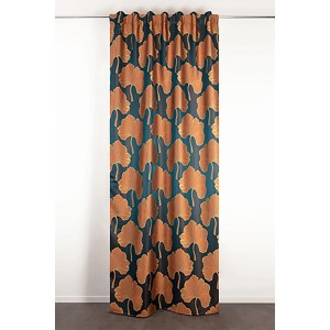 Dekoracyjna zasłona we wzór ginkgo, idealna do salonu i sypialni.