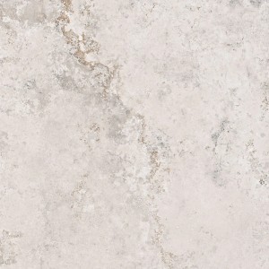 Płytka podłogowa t.b.t. w kolorze beżowym z marmurkową powierzchnią.