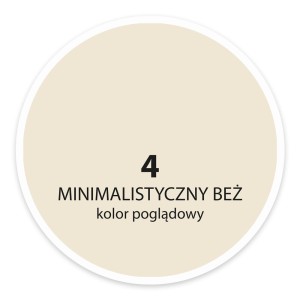 Próbka koloru Minimalistyczny Beż nr 4 do farb ściennych.