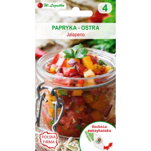 Opakowanie nasion papryki Jalapeno. Ostra papryka do ogrodu.