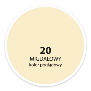 Próbka koloru farby do ścian t.b.t. w odcieniu migdałowym (nr 20).