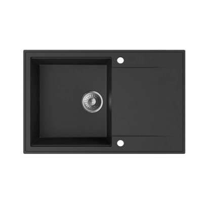 Zlew Bello 1-komorowy z długim ociekaczem, Lava Stone