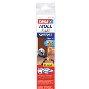 Tesamoll Comfort brązowa uszczelka do drzwi na nierówne podłogi, samoprzylepna, 100 cm