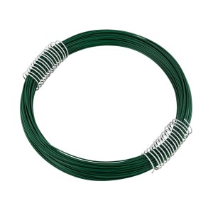 Zielony drut wiązałkowy OBI, średnica 1 mm, rolka 30 m, idealny do ogrodu i prac ręcznych.