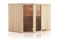 Sauna fińska Family 2018 EW1 narożna z witryną 194x175