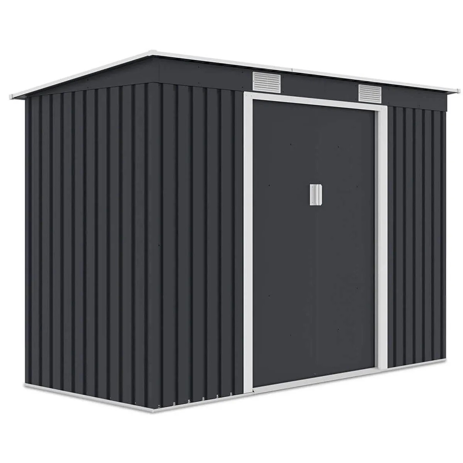 Domek ogrodowy metalowy Oregon Cold Grey - 261x121 cm, wys. 176 cm