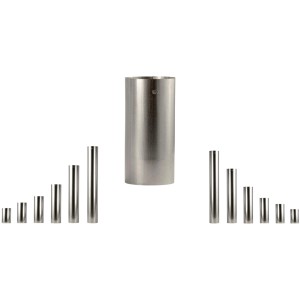 Bertrams rura dymowa, aluminiowana, Ø 100 mm x 250 mm, srebrne akcesorium kominkowe.