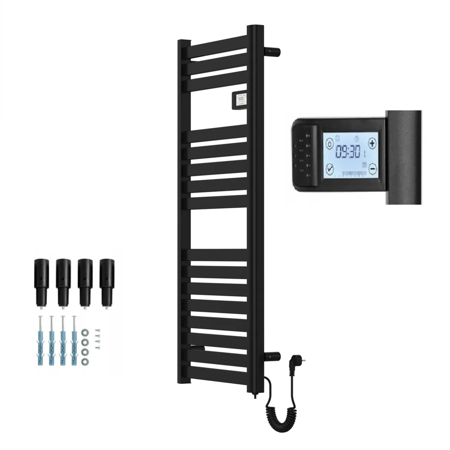 Giovanni Grzejnik elektryczny KEP 500 W czarny mat 120 x 50 cm