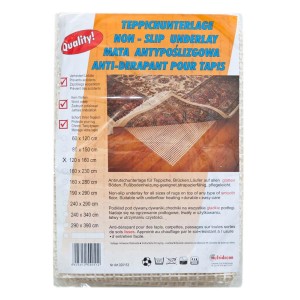 t.b.t. Mata antypoślizgowa pod dywan, 120x160 cm, zapobiega przesuwaniu.