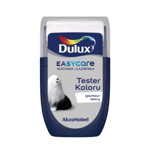 Dulux Easycare Tester Koloru Glamour Szary do łazienek i kuchni.