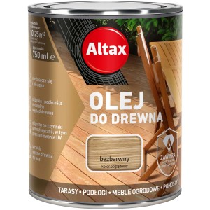 Altax olej do drewna, bezbarwny, do tarasów, podłóg i mebli ogrodowych.