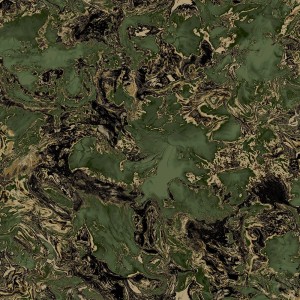 Tapeta dekoracyjna z abstrakcyjnym wzorem marmuru w odcieniach zieleni, czerni i złota.