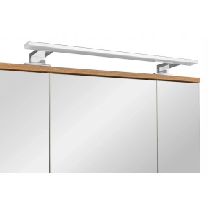 Astor Szafka lustrzana biała i kinkiet LED IP44 80x70x14 cm