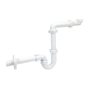 Biały syfon do umywalki, t.b.t.