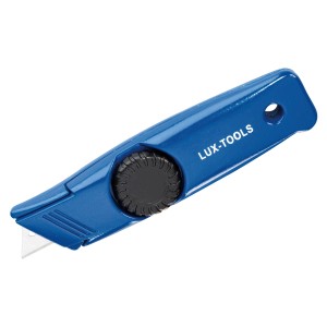 Nóż uniwersalny LUX Classic w kolorze niebieskim z ostrzem trapezowym.