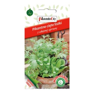 Opakowanie nasion pikantnych, ciętych liści do uprawy we własnym ogrodzie.