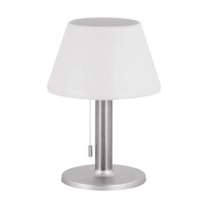 Struhm Lampa solarna stołowa PELAGIA LED 2W 4000K 100lm IP44 28cm chrom/biała