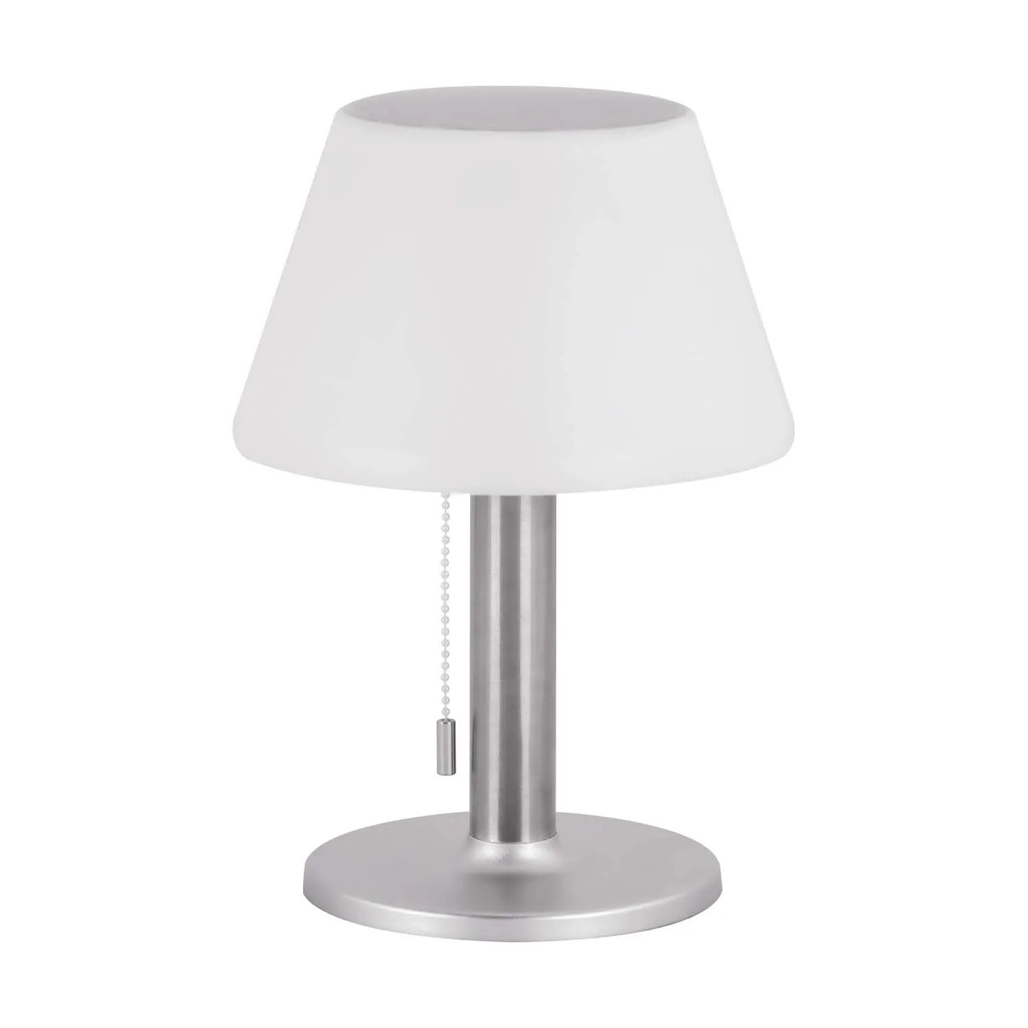 Struhm Lampa solarna stołowa PELAGIA LED 2W 4000K 100lm IP44 28cm chrom/biała