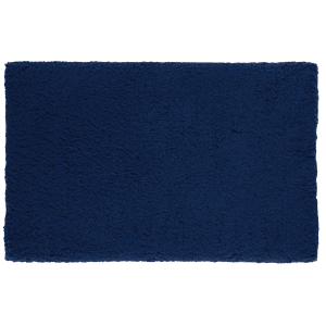 Niebieski dywanik łazienkowy / mata łazienkowa z puszystą powierzchnią.