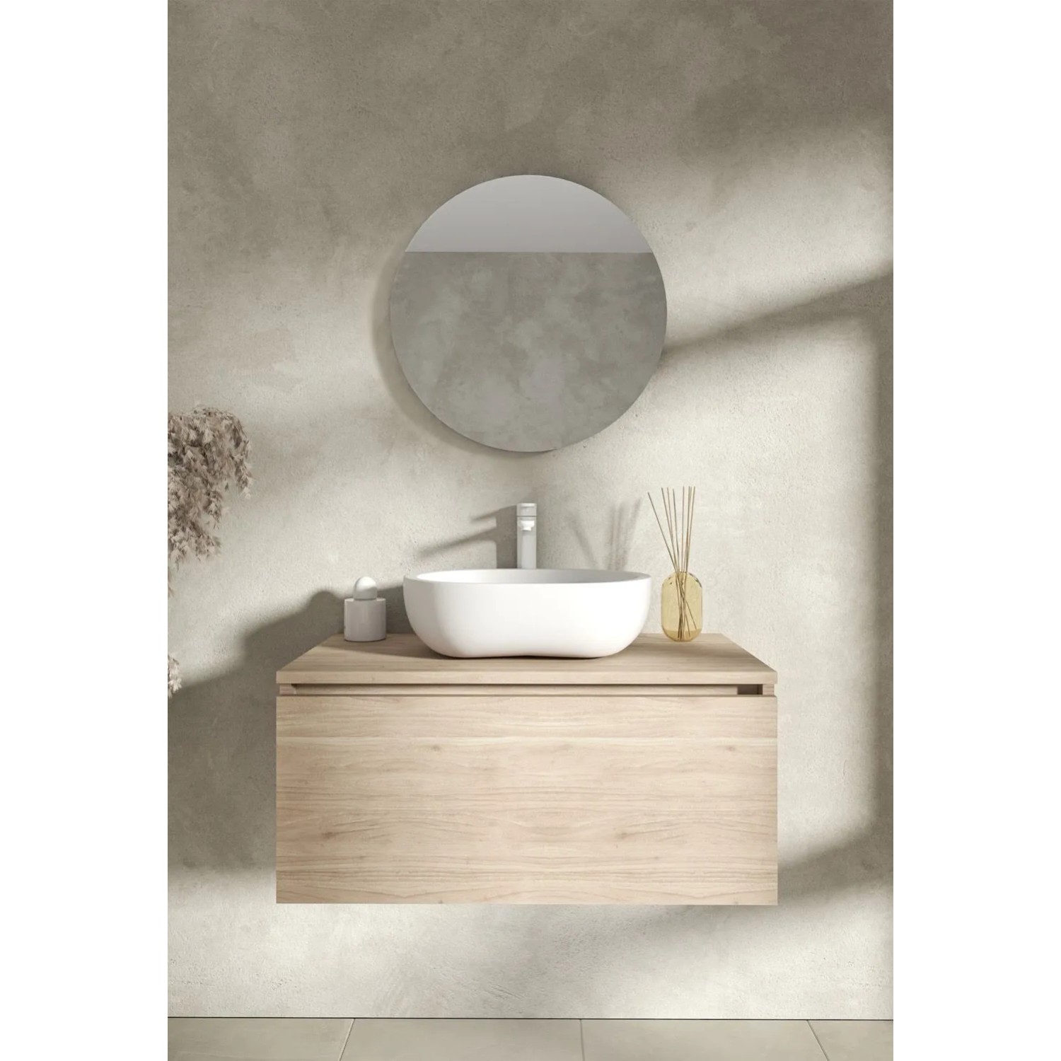 Lustro Atol Czarne 60cm