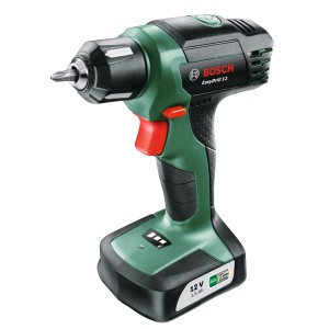 Wiertarko-wkrętarka akumulatorowa Bosch EasyDrill 12 w kolorze zielono-czarnym.