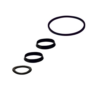 t.b.t. Zestaw uszczelek, różne czarne pierścienie uszczelniające.