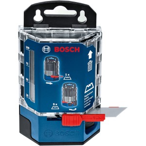 Trapezowe ostrza Bosch Professional w dozowniku, 50 sztuk. Ostrza wymienne do noży.