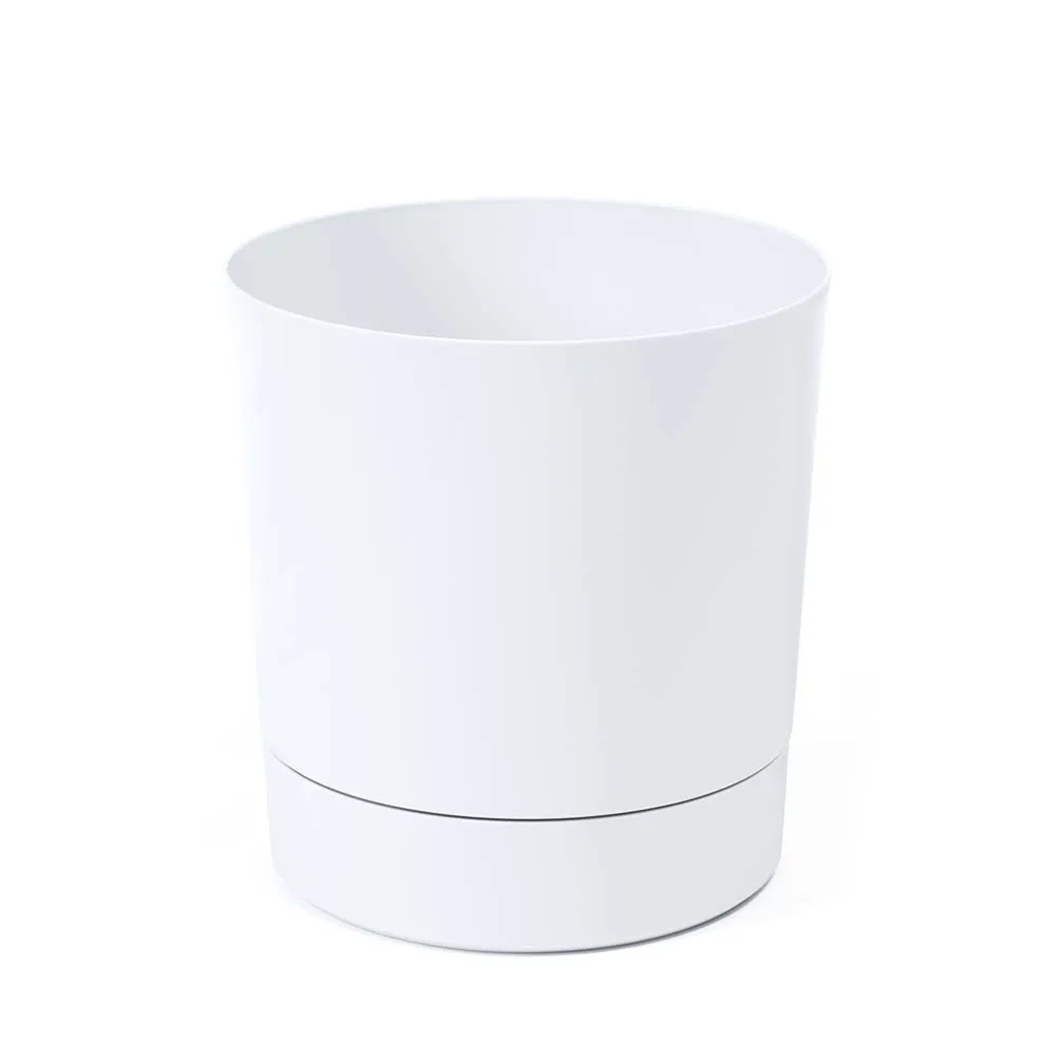 Doniczka Aura z podstawką biała - 32,5 cm
