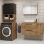 Defra Szafka Metro pod umywalkę 80 cm 2 szuflady dąb złoty_3