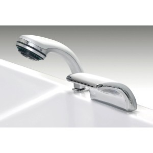 Chromowana słuchawka prysznicowa do wanny z hydromasażem, model t.b.t.