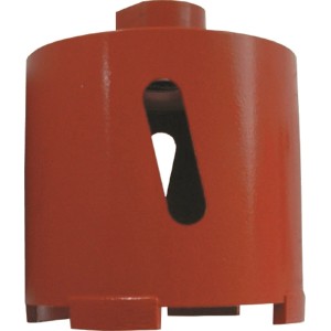 Zbliżenie czerwonego wiertła koronowego t.b.t.