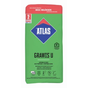 ATLAS GRAWIS U zaprawa klejąca do styropianu, w worku, do systemów dociepleń.