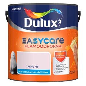 Dulux EasyCare farba do ścian różowa, lateksowa matowa farba do wnętrz, plamoodporna.