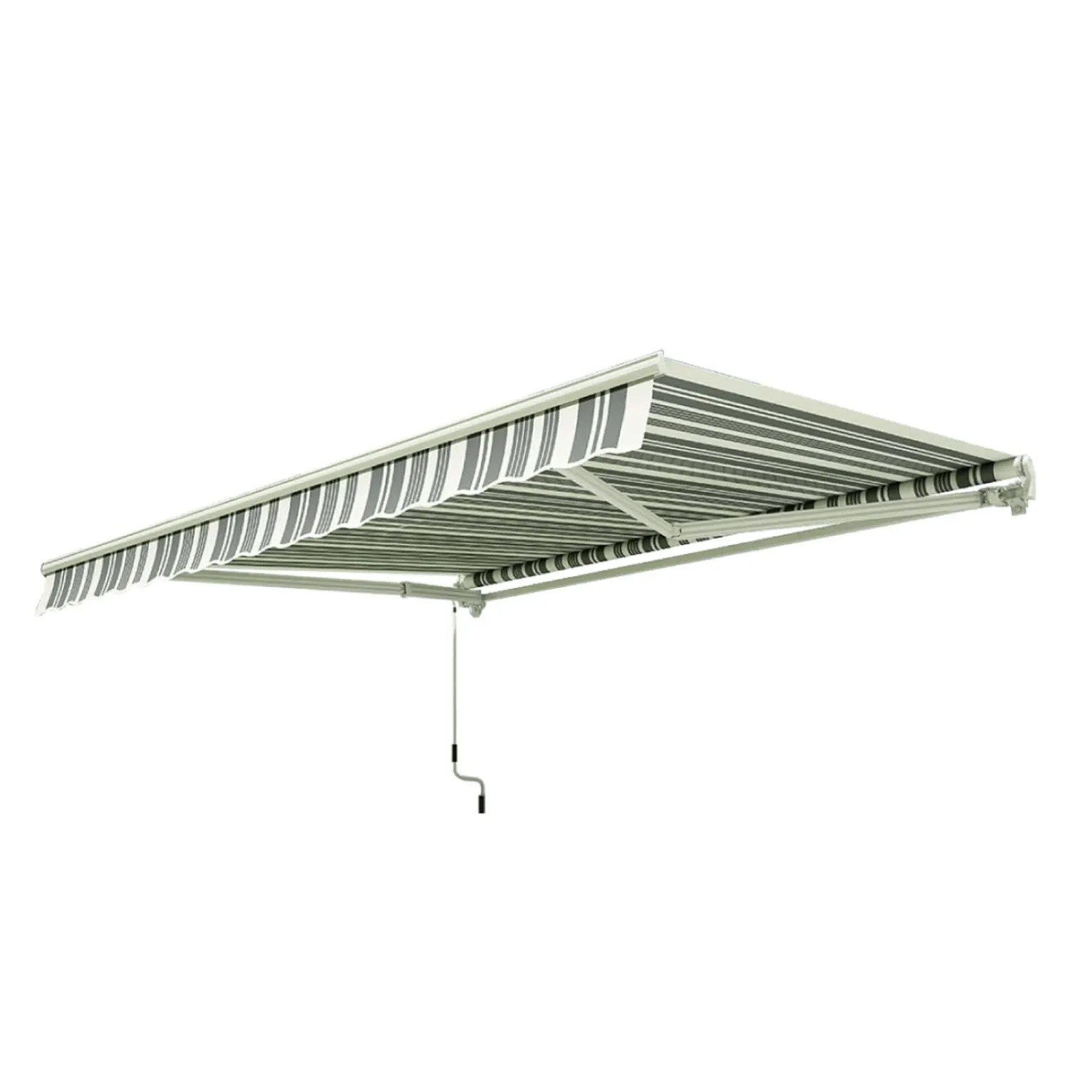 GUTROOF Markiza ręczna Classic White/Grey biało-szara - 4,0 x 3,0 m