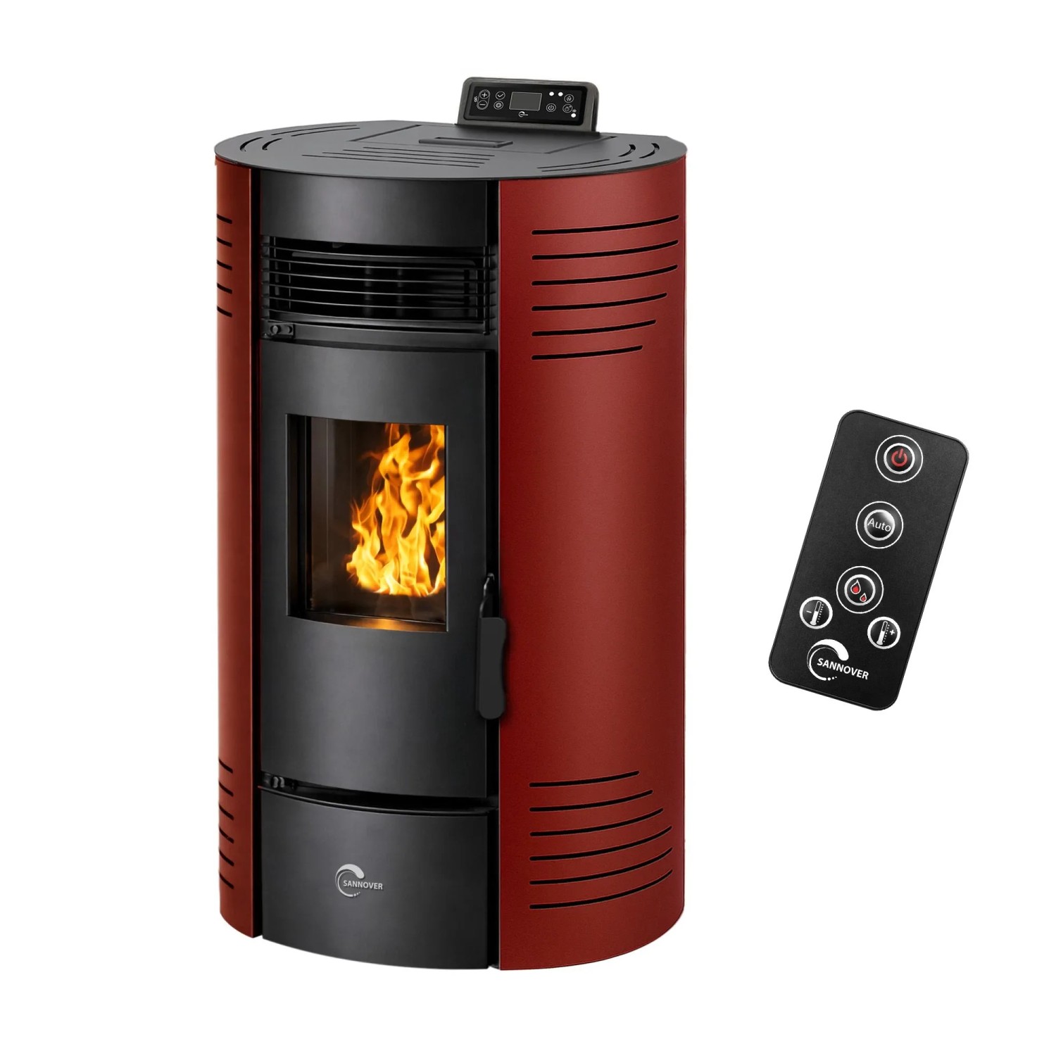 Sannover Piec na Pellet Azora 15,1 kW Bordeaux