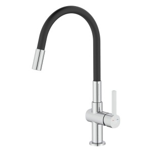 Laveo Bateria zlewozmywakowa z elastyczną 2 funkcyjną wylewką Alita chrom