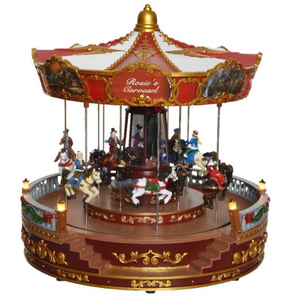 Dekoracja LED scenka KARUZELA - śr. 31 cm