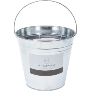 t.b.t. Świeca zapachowa w cynkowym wiaderku o zapachu drzewa sandałowego.