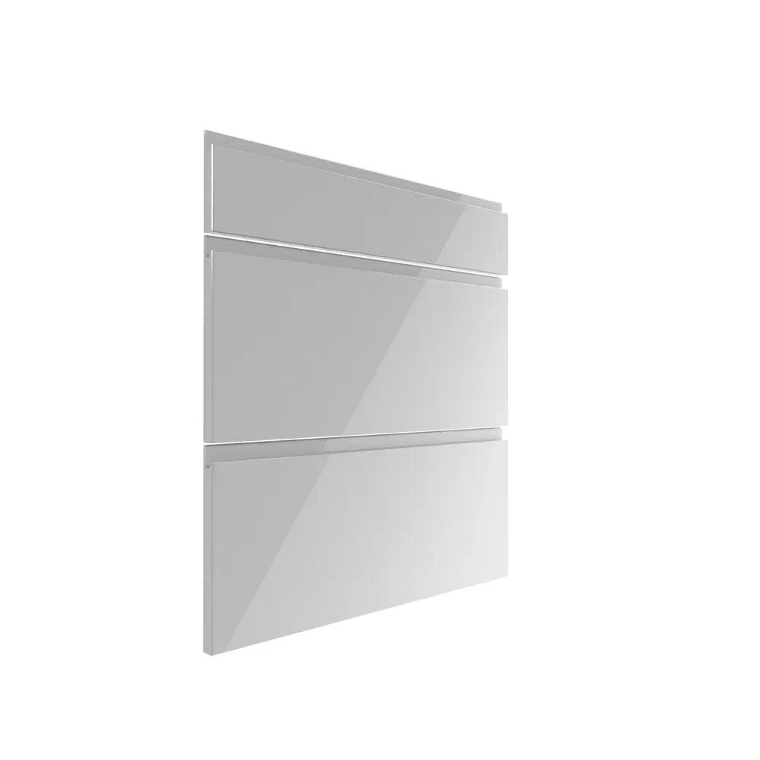 Trzy fronty do szafki z szufladami Verona 80 cm grey metal