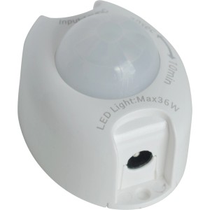 Biała lampa podszafkowa t.b.t. z czujnikiem ruchu i złączem do oświetlenia LED do 36W.