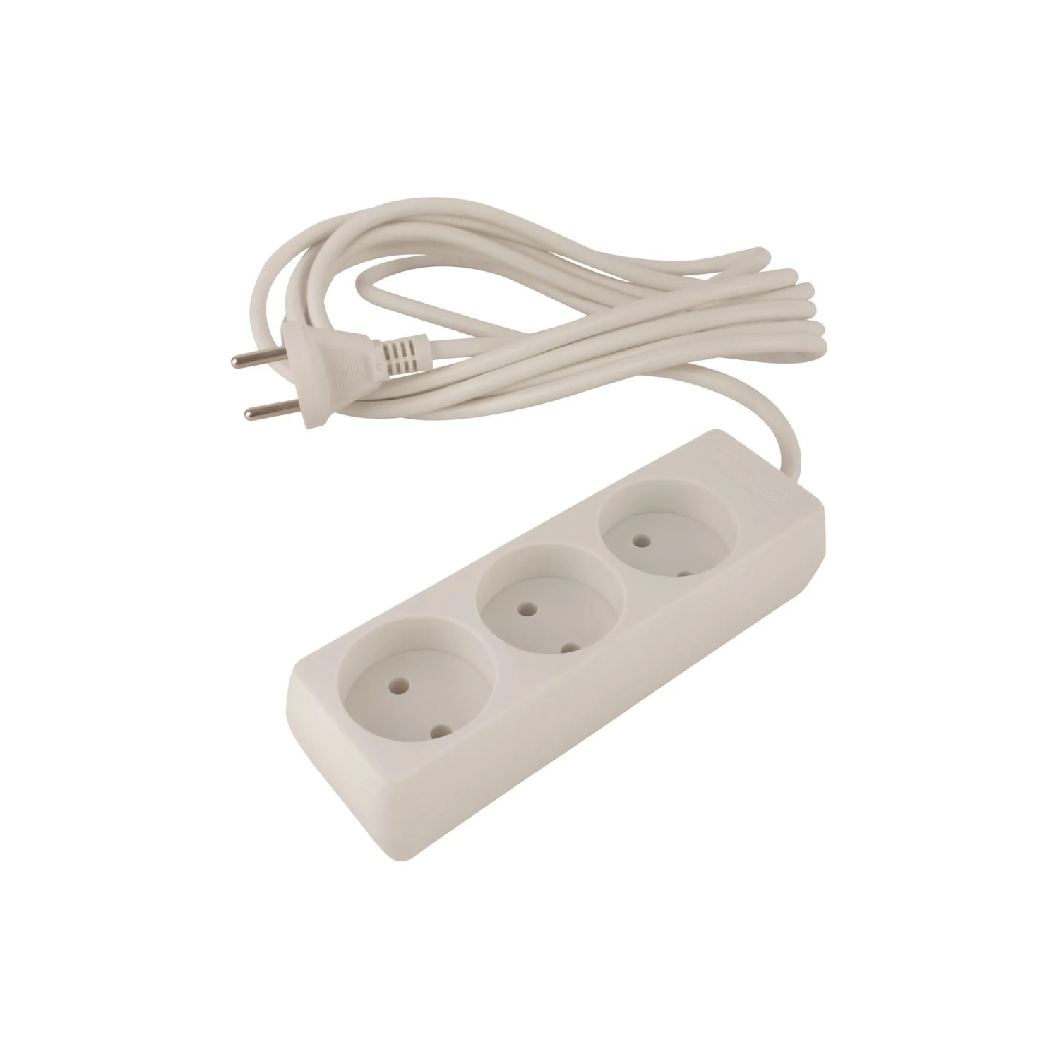 Düwi Przedłużacz 3-gniazdowy 2P 2x1,0 mm2 biały 3 m