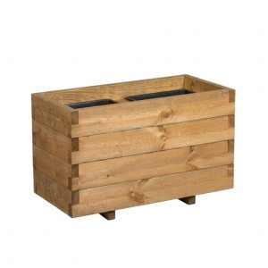 Werth-Holz Doniczka olcha 2 wkłady - 31x61x40 cm