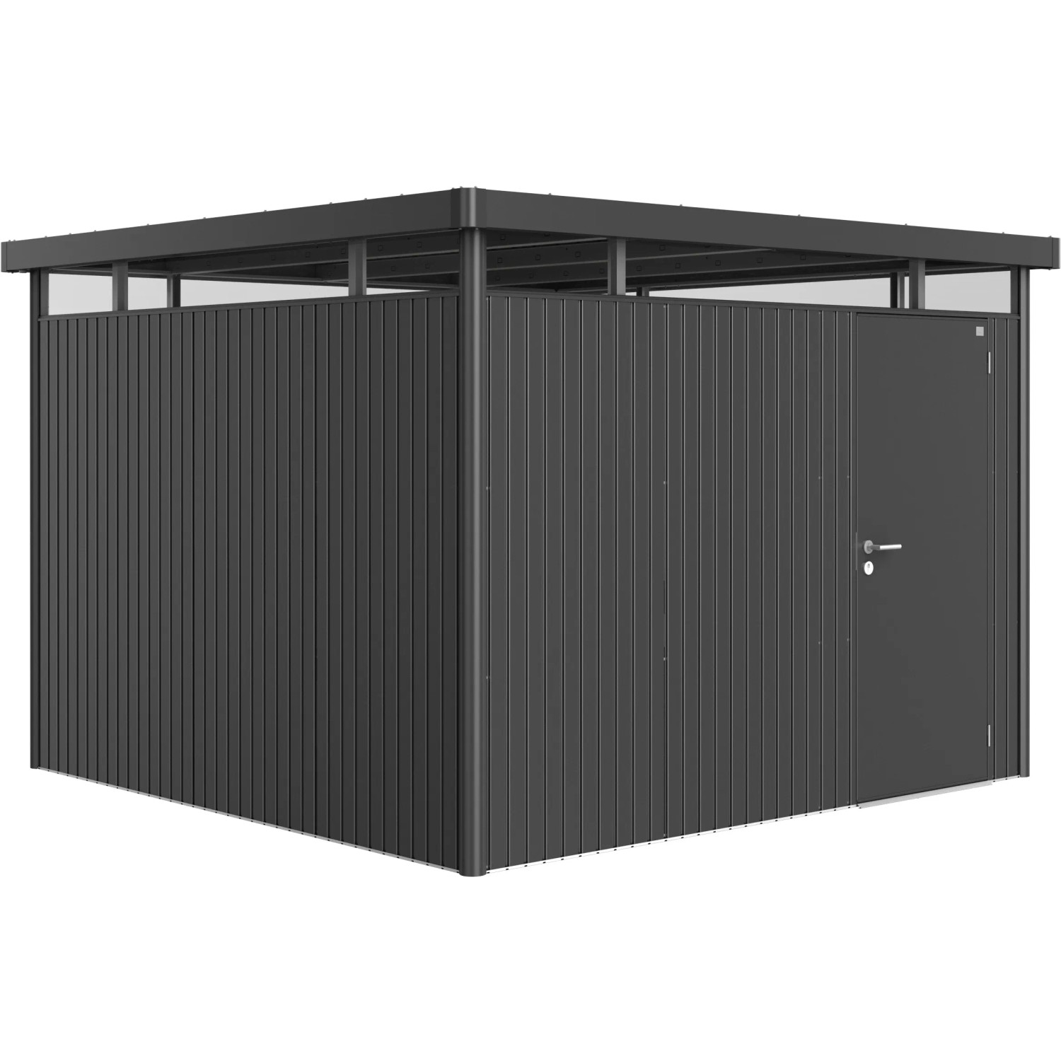 Biohort Metalowa altana HighLine, H6, ciemnoszara metalik, 8,5m2, drzwi stan.